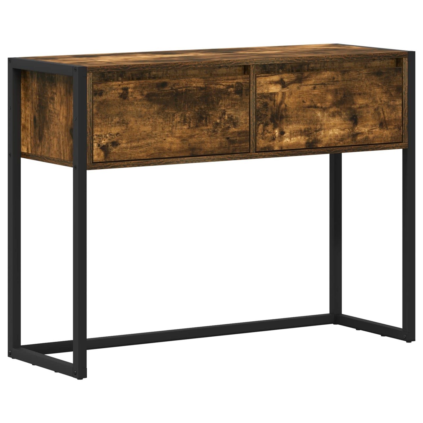 Sidobord Rökfärgad Ek med låda 100 x 36 x 75 cm