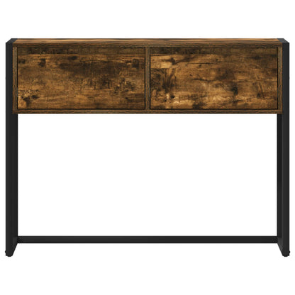 Sidobord Rökfärgad Ek med låda 100 x 36 x 75 cm