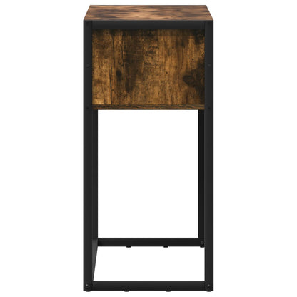 Sidobord Rökfärgad Ek med låda 100 x 36 x 75 cm