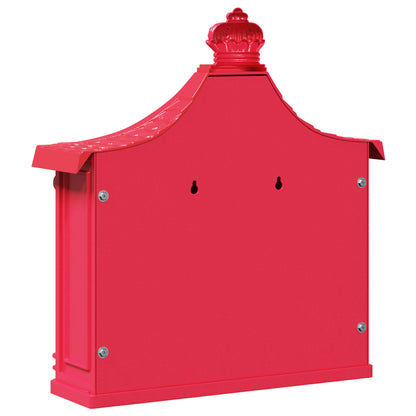Väggmonterad Brevlåda Röd 40,5 x 16 x 45 cm Gjutet Aluminium