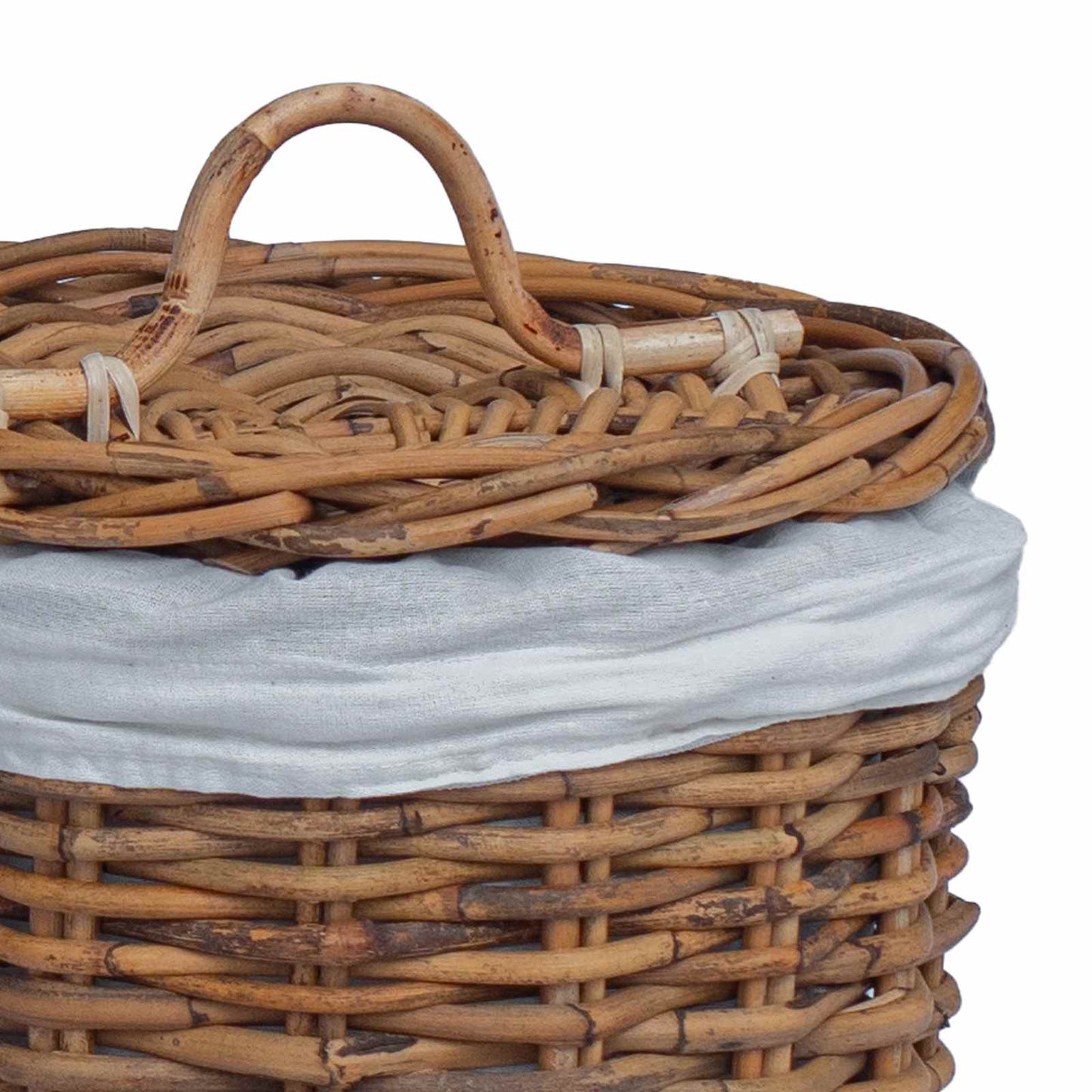 Tvättkorg 2 pcs Brun Kubu Rattan
