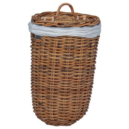 Tvättkorg 2 pcs Brun Kubu Rattan