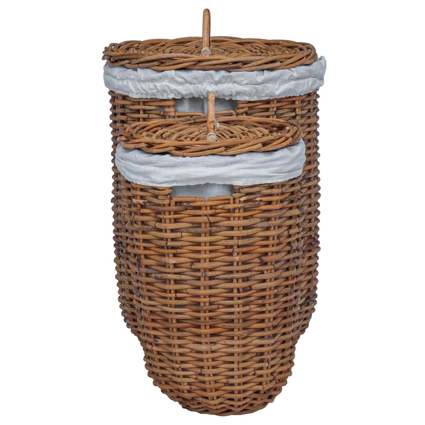 Tvättkorg 2 pcs Brun Kubu Rattan