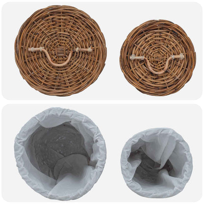 Tvättkorg 2 pcs Brun Kubu Rattan
