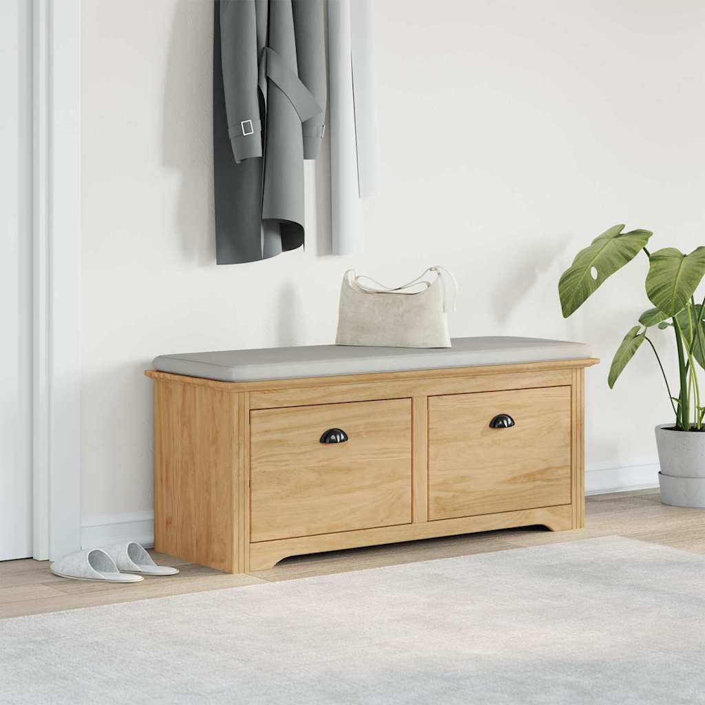 Hallbänk BODO Honung Brun 118 x 40 x 50 cm
