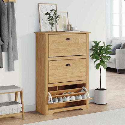 Skoställ Brun BODO Honung 80 x 35 x 118 cm