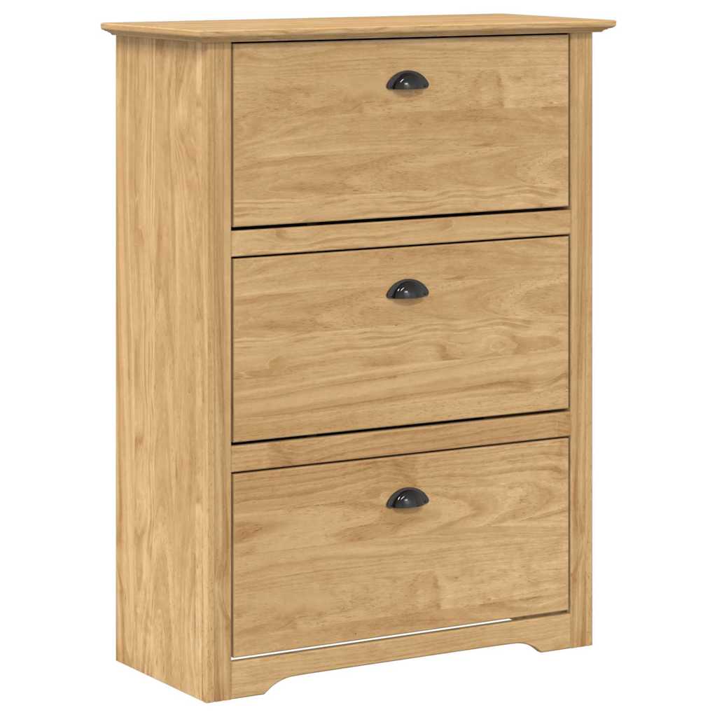 Skoställ Brun BODO Honung 80 x 35 x 118 cm