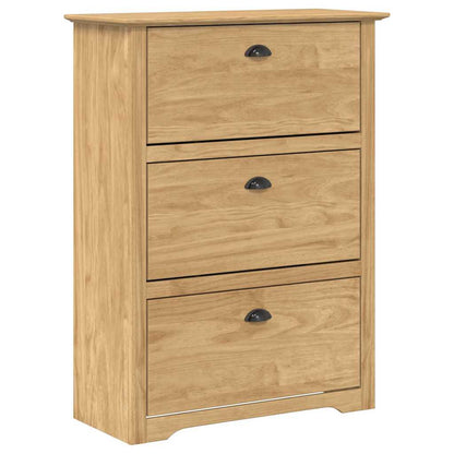 Skoställ Brun BODO Honung 80 x 35 x 118 cm