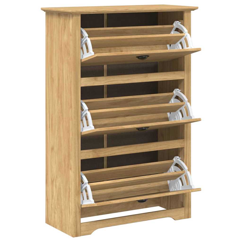 Skoställ Brun BODO Honung 80 x 35 x 118 cm