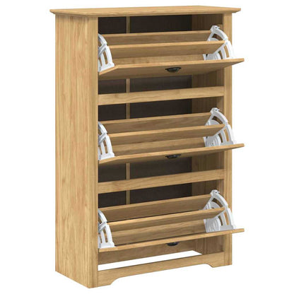 Skoställ Brun BODO Honung 80 x 35 x 118 cm