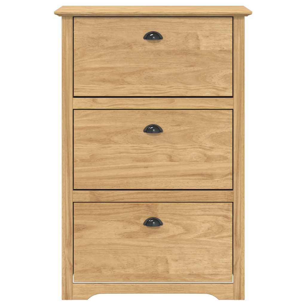 Skoställ Brun BODO Honung 80 x 35 x 118 cm