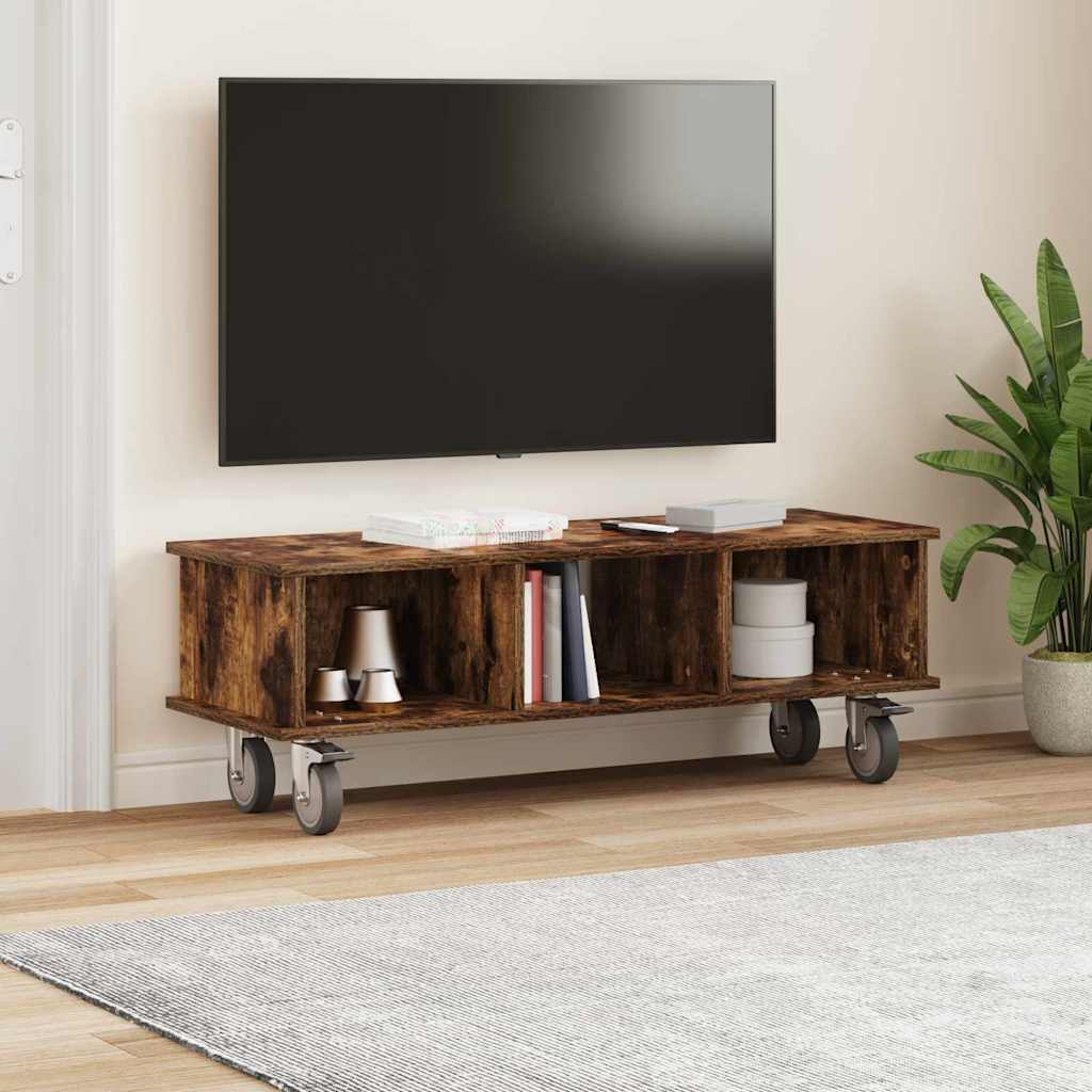 TV-Möbel Rökfärgad Ek TV-Bänk 100 x 35 x 35 cm