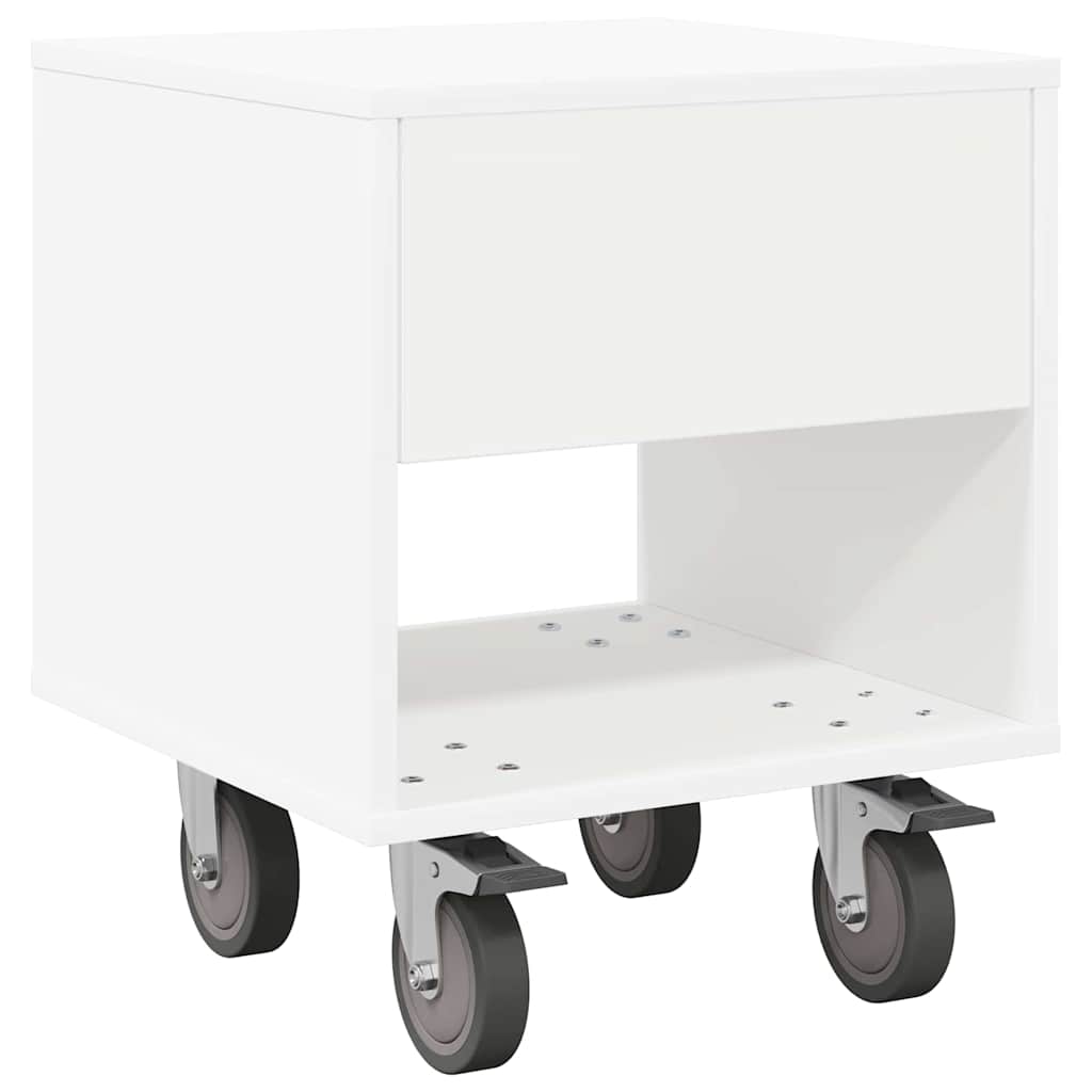 Sängbord Nattduksbord Vit 40,5 x 40 x 48 cm