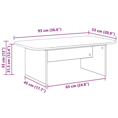 Soffbord Sonoma Grå 93 x 53 x 33 cm