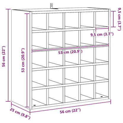 Vinställ 2 pcs Naturfärg 56 x 25 x 56 cm Massiv furu