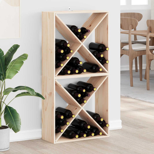 Vinställ 2 pcs Naturfärg 62 x 25 x 62 cm Massiv furu