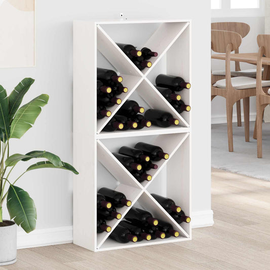 Vinställ 2 pcs Vit 62 x 25 x 62 cm Massiv furu