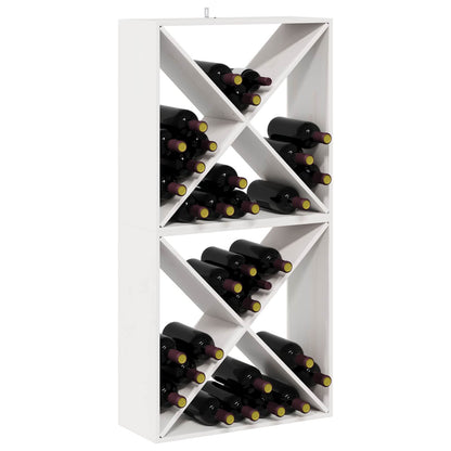 Vinställ 2 pcs Vit 62 x 25 x 62 cm Massiv furu