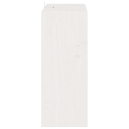 Vinställ 2 pcs Vit 62 x 25 x 62 cm Massiv furu