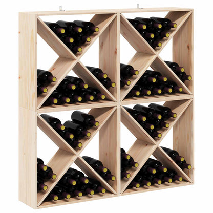 Vinställ 4 pcs Naturfärg 62 x 25 x 62 cm Massiv furu
