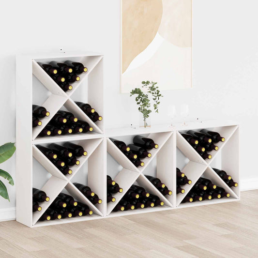 Vinställ 4 pcs Vit 62 x 25 x 62 cm Massiv furu