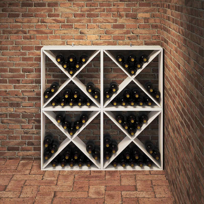 Vinställ 4 pcs Vit 62 x 25 x 62 cm Massiv furu