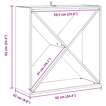 Vinställ 4 pcs Vit 62 x 25 x 62 cm Massiv furu