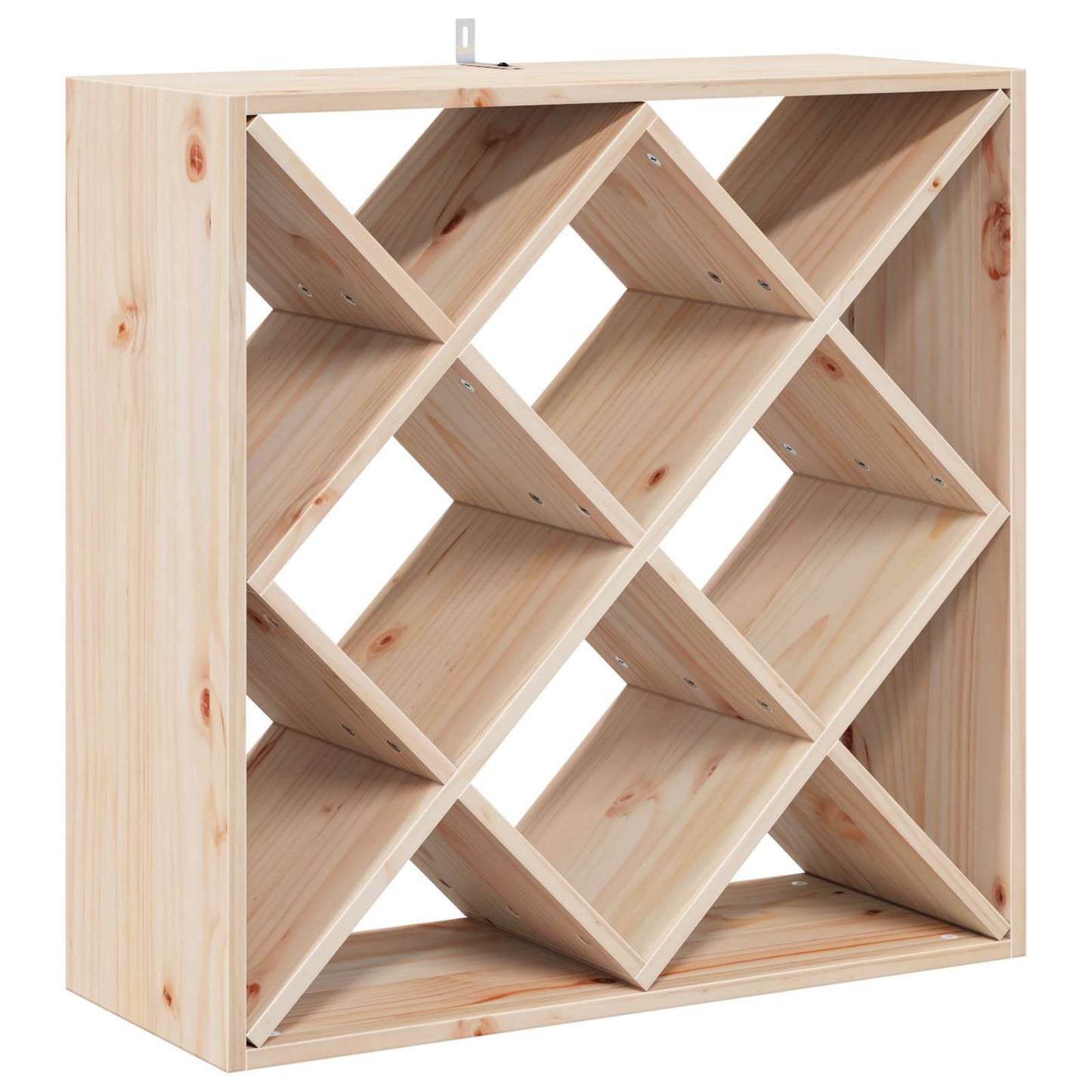 Vinställ 2 pcs Naturfärg 62 x 25 x 62 cm Massiv furu
