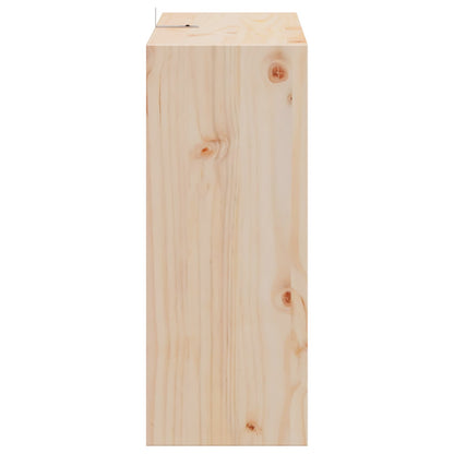 Vinställ 2 pcs Naturfärg 62 x 25 x 62 cm Massiv furu