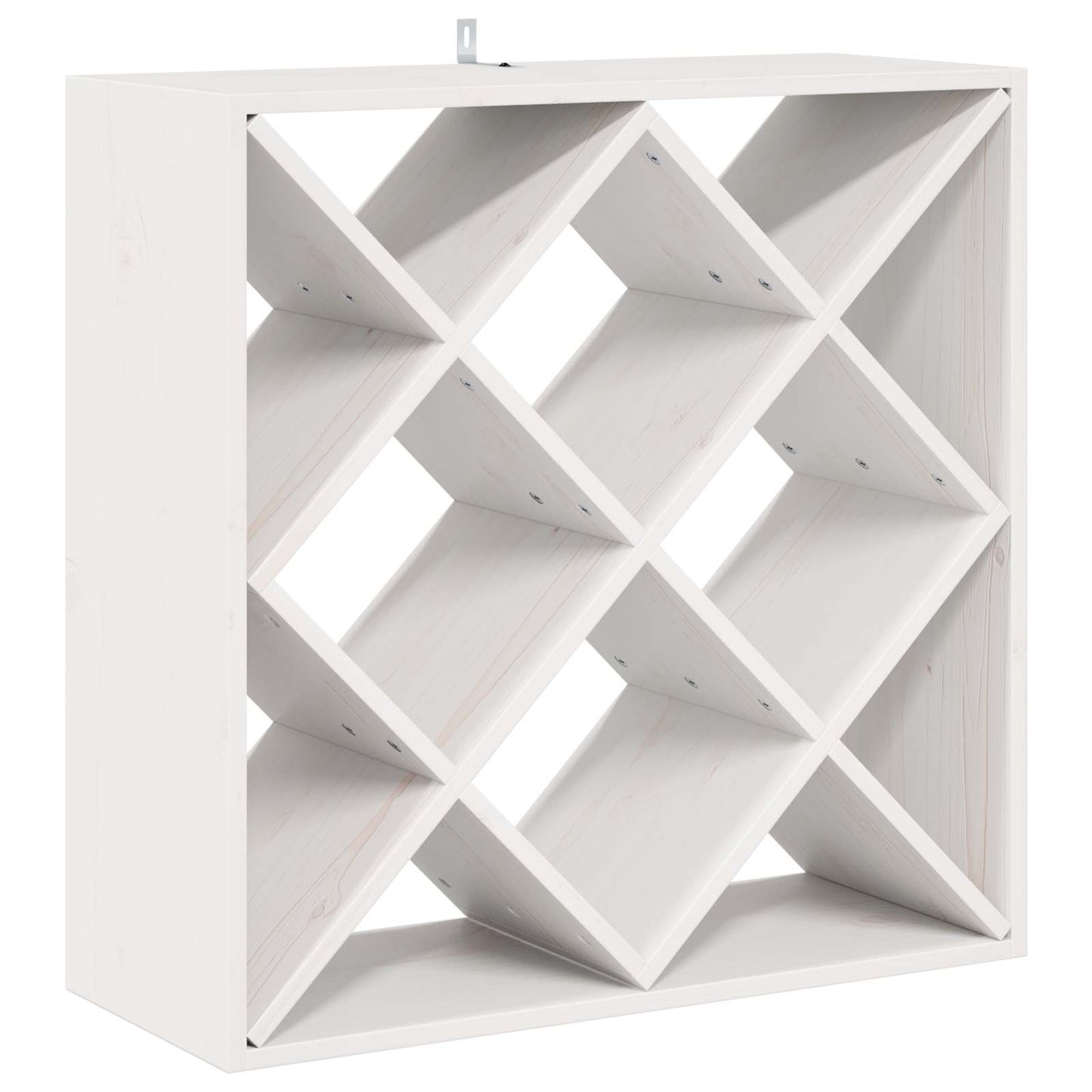 Vinställ 2 pcs Vit 62 x 25 x 62 cm Massiv furu