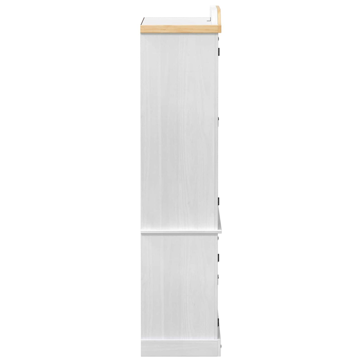 Vitrinskåp Vit 103.5 x 42 x 180 cm Massiv furu