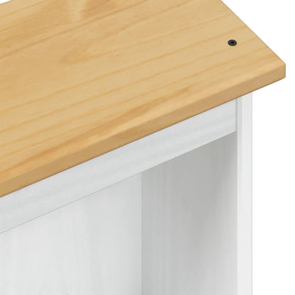 Bokhylla Vit 46 x 20 x 170 cm Massiv furu