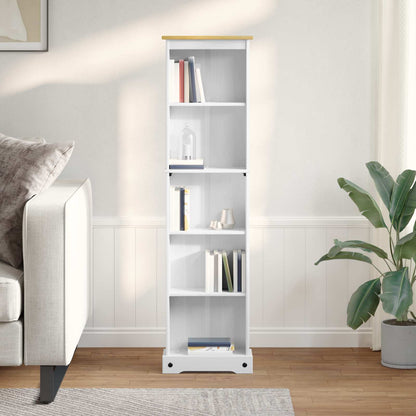 Bokhylla Vit 46 x 20 x 170 cm Massiv furu