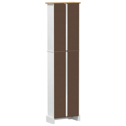 Bokhylla Vit 46 x 20 x 170 cm Massiv furu