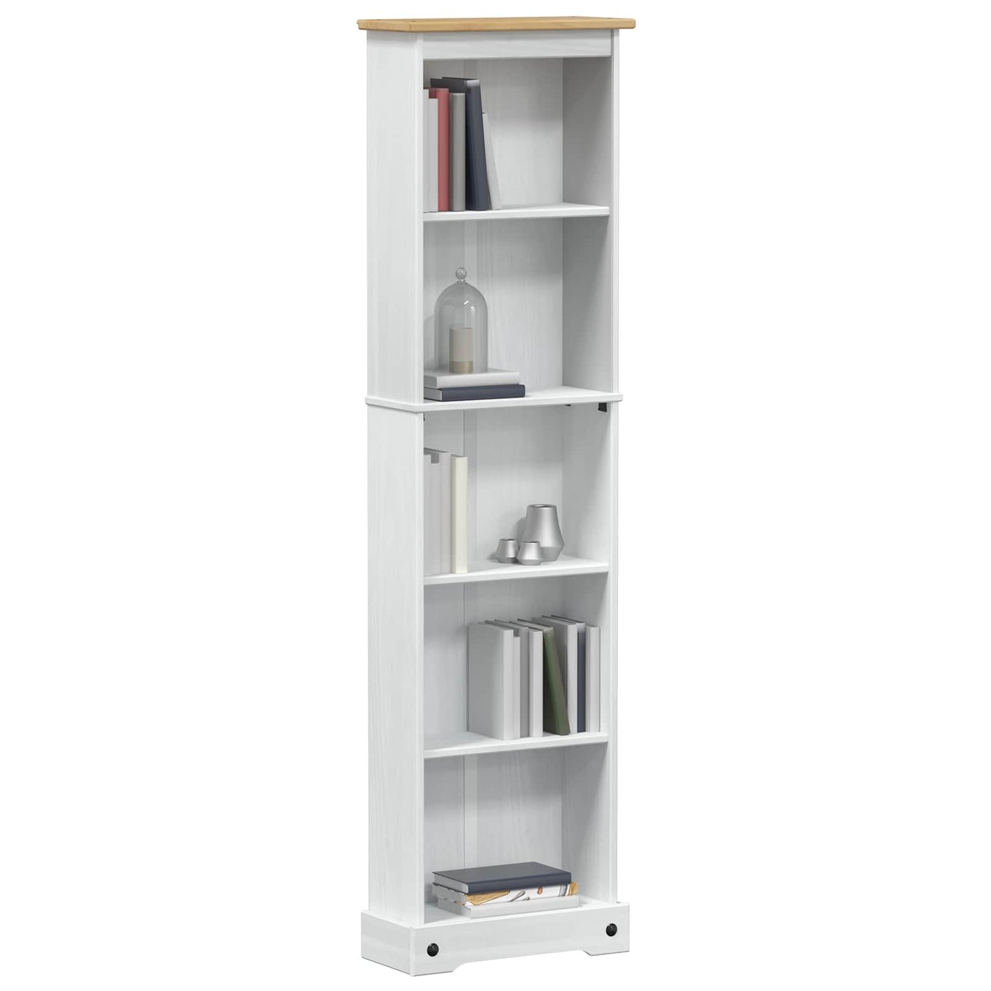 Bokhylla Vit 46 x 20 x 170 cm Massiv furu