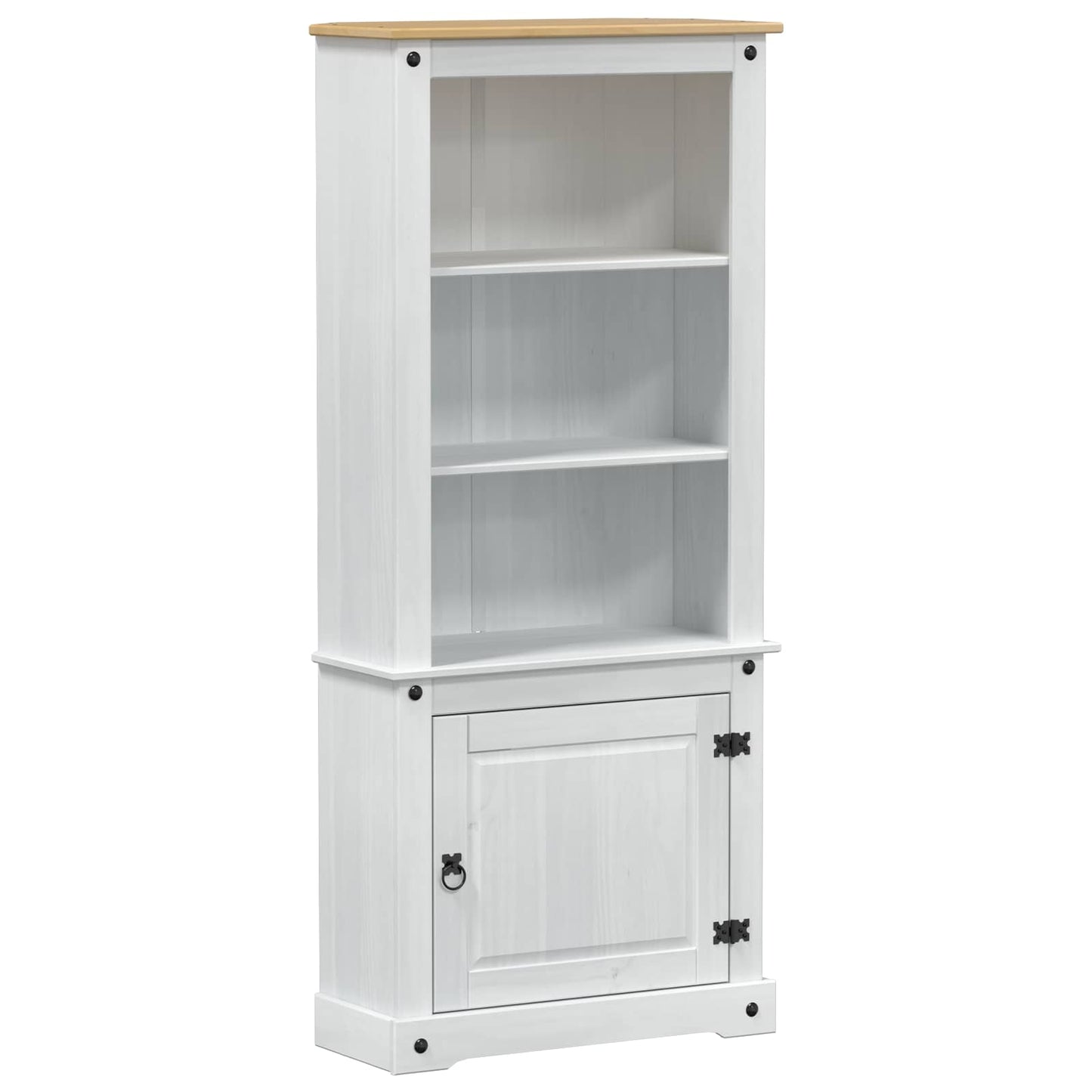 Skåp Vit 74 x 38 x 170 cm Massiv furu