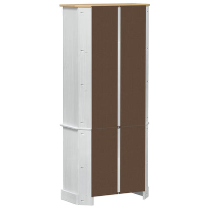 Skåp Vit 74 x 38 x 170 cm Massiv furu