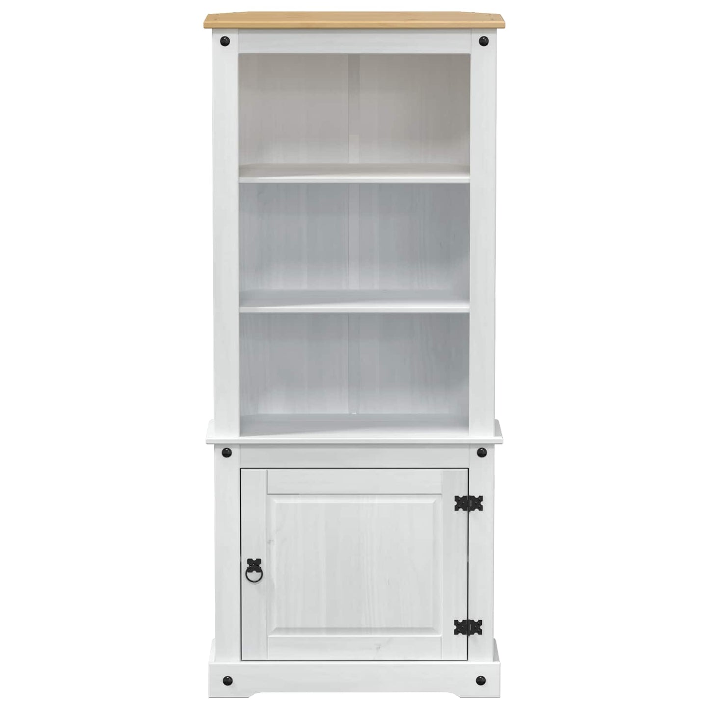 Skåp Vit 74 x 38 x 170 cm Massiv furu