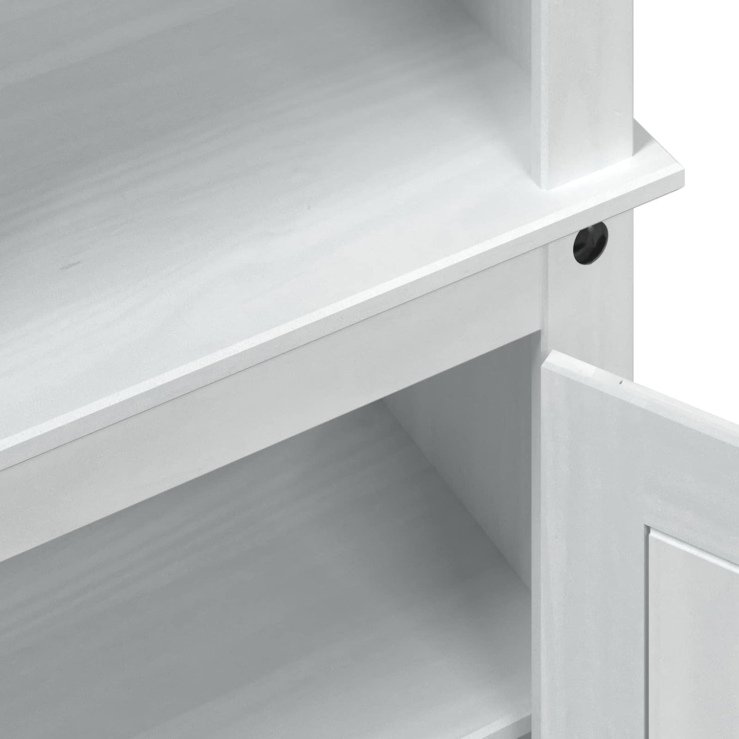 Skoställ Vit Skoskåp med hylla med dörr 86 x 38.5 x 1080 cm Massiv furu