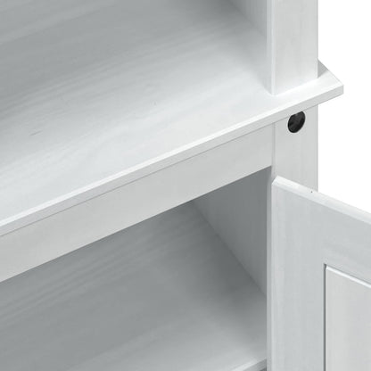 Skoställ Vit Skoskåp med hylla med dörr 86 x 38.5 x 1080 cm Massiv furu