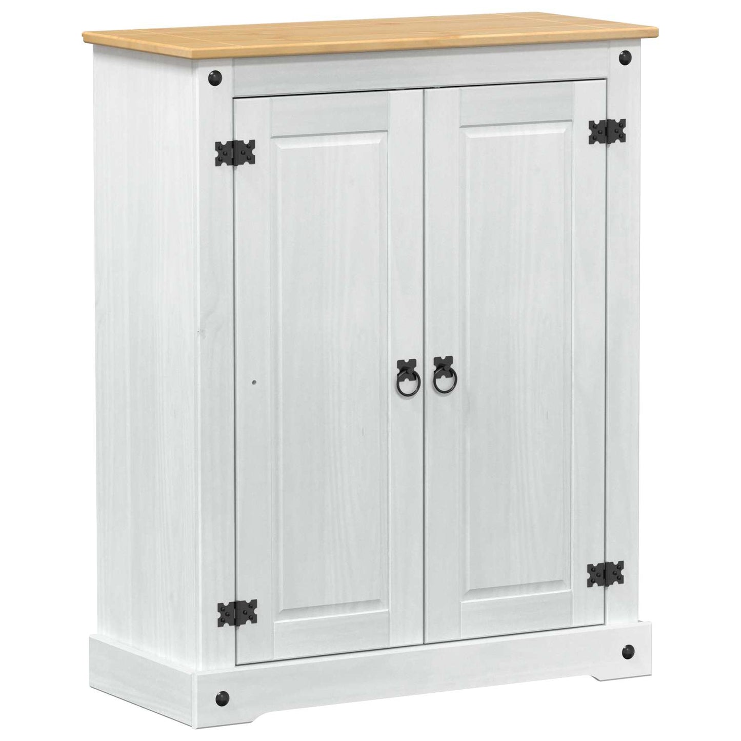 Skoställ Vit Skoskåp med hylla med dörr 86 x 38.5 x 1080 cm Massiv furu