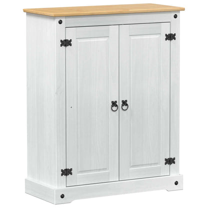 Skoställ Vit Skoskåp med hylla med dörr 86 x 38.5 x 1080 cm Massiv furu