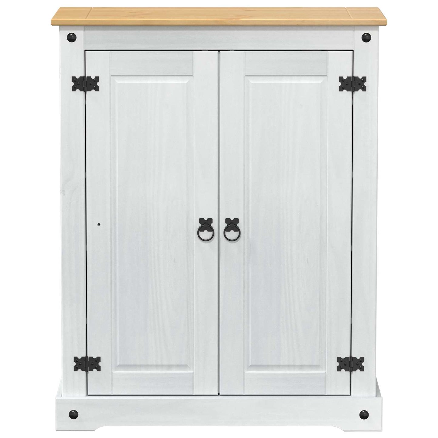 Skoställ Vit Skoskåp med hylla med dörr 86 x 38.5 x 1080 cm Massiv furu
