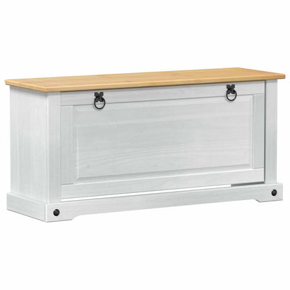 Skoställ Vit Skoskåp med hylla Corona 99 x 32 x 49 cm Massiv furu