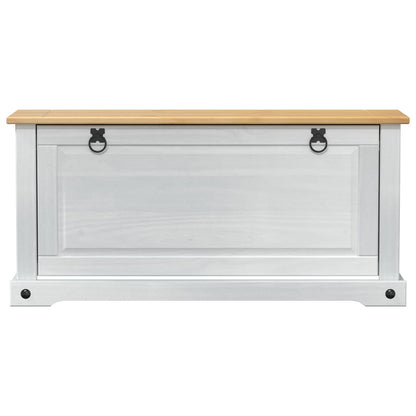 Skoställ Vit Skoskåp med hylla Corona 99 x 32 x 49 cm Massiv furu