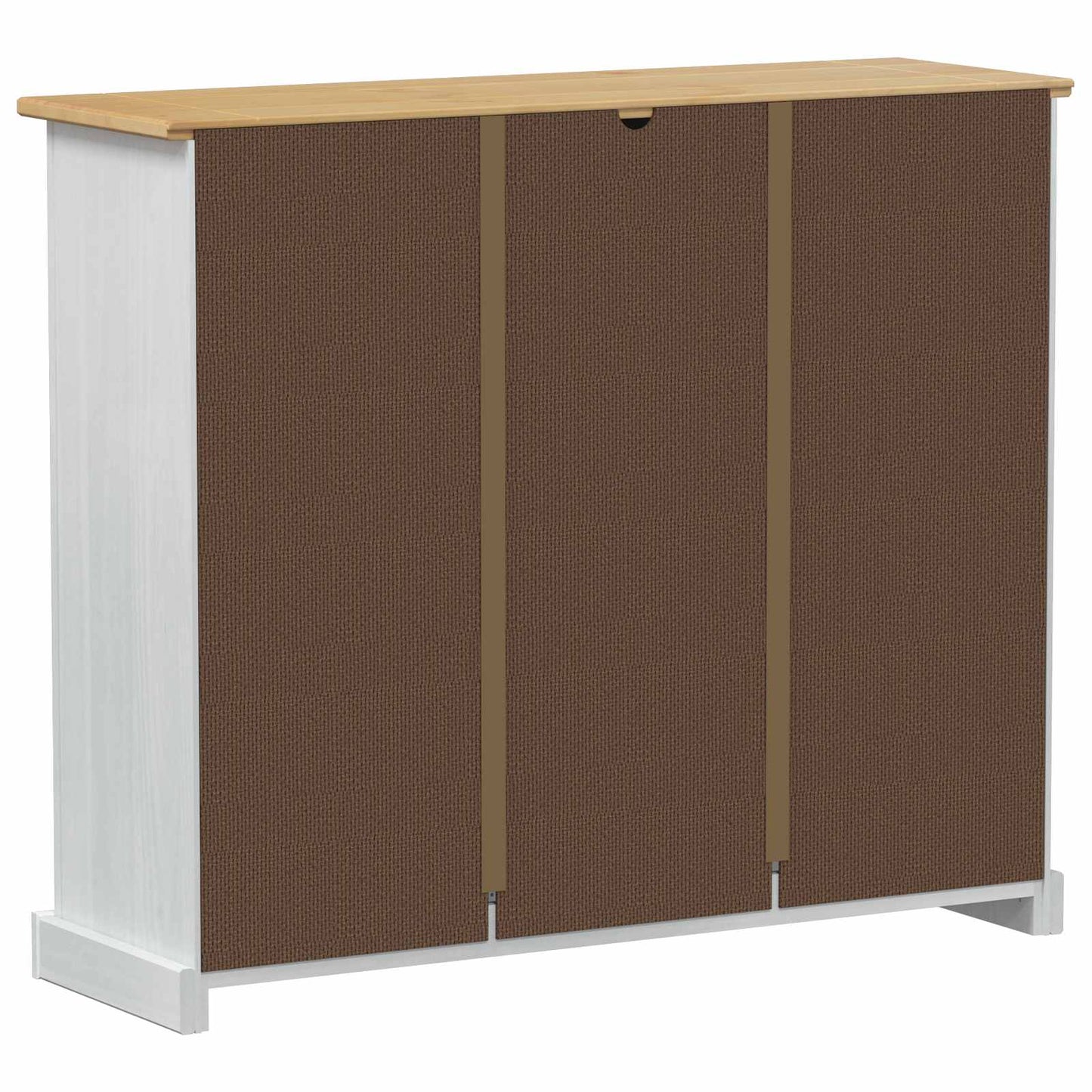 Skoställ Vit Skoskåp med hylla Corona 99 x 32 x 85 cm Massiv furu