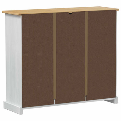 Skoställ Vit Skoskåp med hylla Corona 99 x 32 x 85 cm Massiv furu