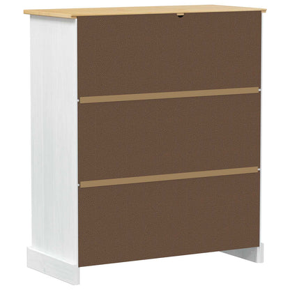 Vinställ Vinskåp Vit 97 x 45 x 114 cm Massiv furu