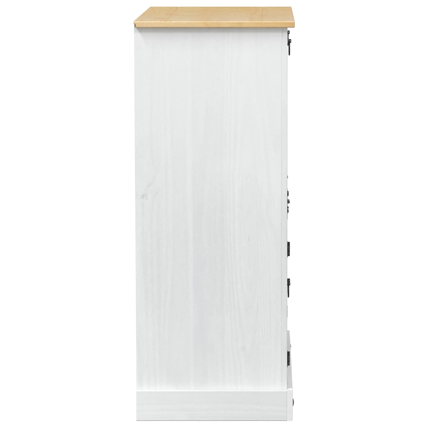 Vinställ Vinskåp Vit 97 x 45 x 114 cm Massiv furu