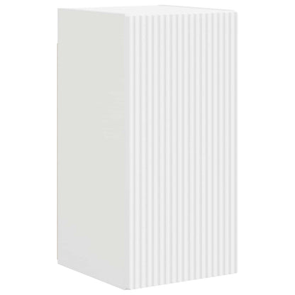 TV väggskåp set Väggmonterad 4 pcs Vit Konstruerat trä
